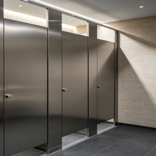 Construction Material Gloosy Compact Laminate Board High Density Fiberboard for Toilet Washroom Partition 