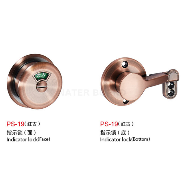 Rustproof Modern Zinc Alloy/Stainless Steel Rose Gold Hotel Toilet Partition Cubicle Accessory Hardware